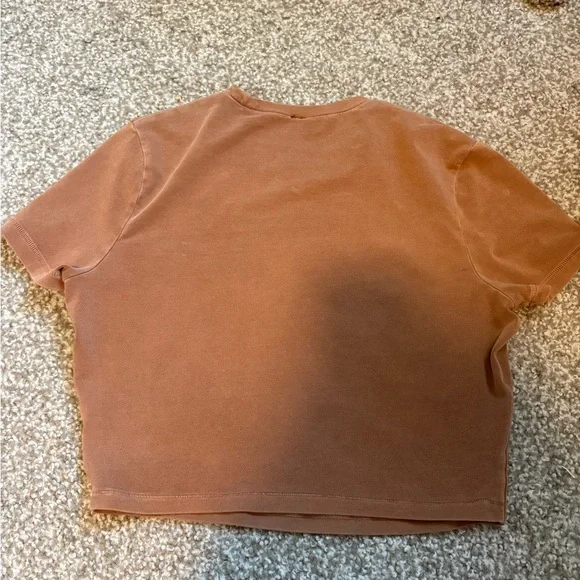 SKIMS Brown Vintage raglan cropped tee - Picture 2 of 3